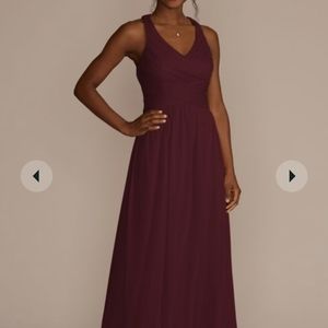 David's Bridal bridesmaid dress size 2 color Wine